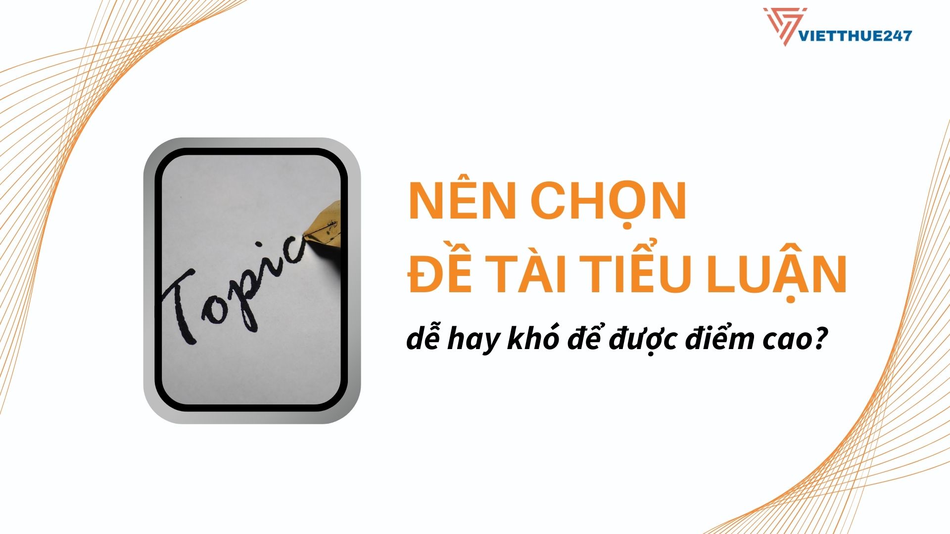 Chọn đề tài tiểu luận
