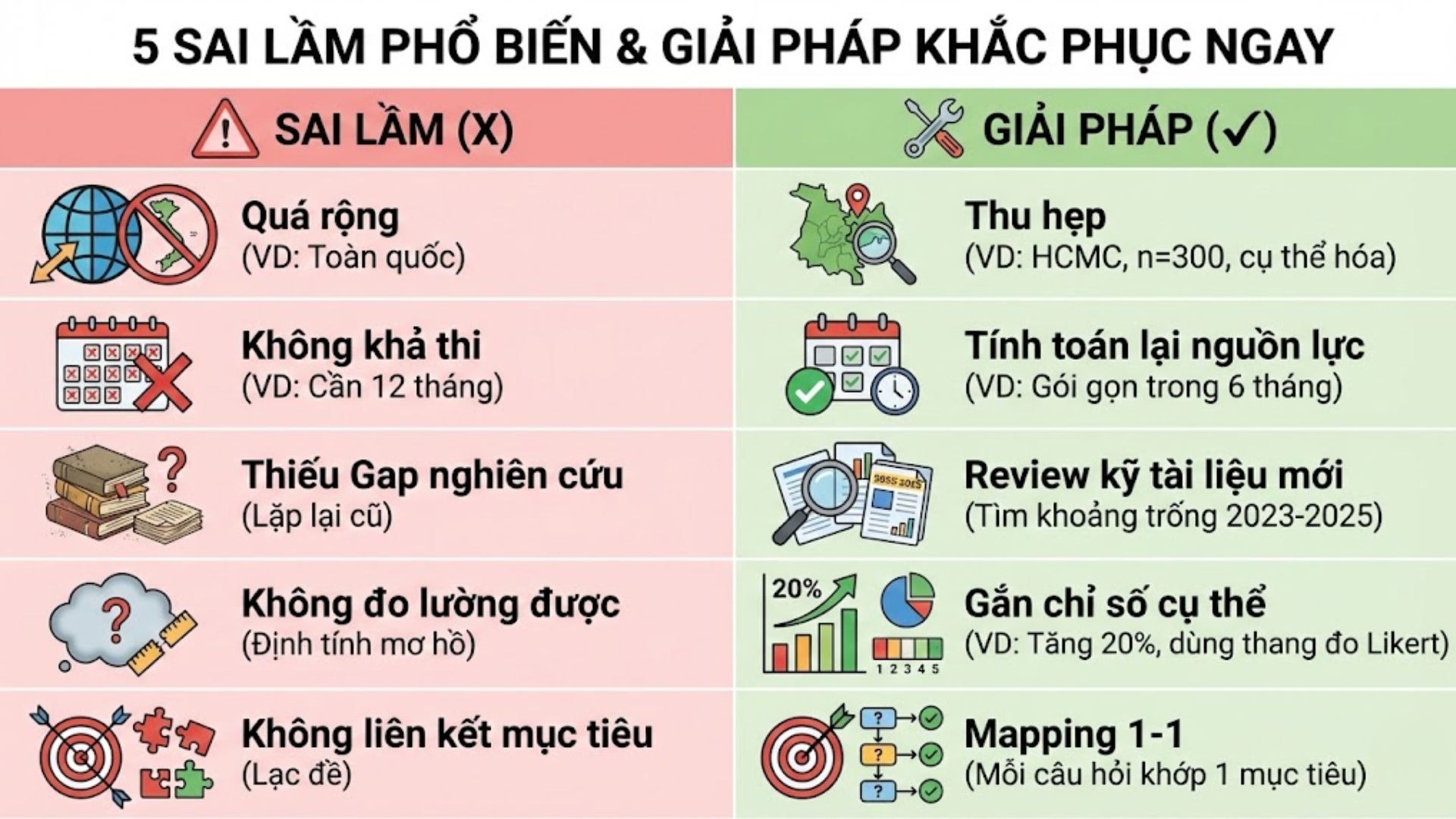 Cách biến vấn đề nghiên cứu trong luận văn thành câu hỏi nghiên cứu sắc bén