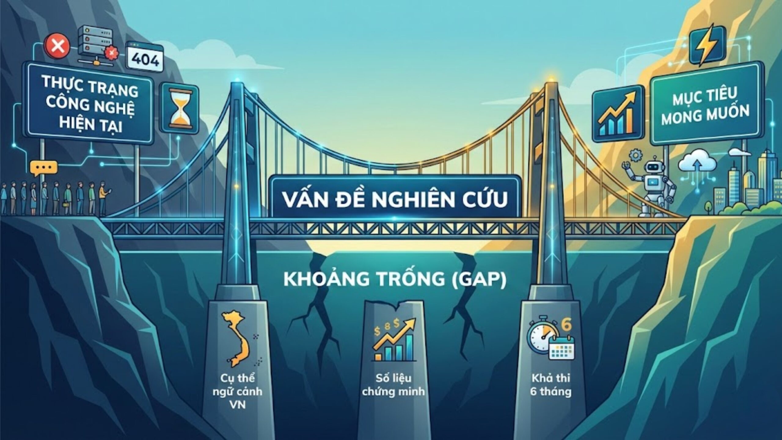 Vấn đề nghiên cứu trong luận văn công nghệ