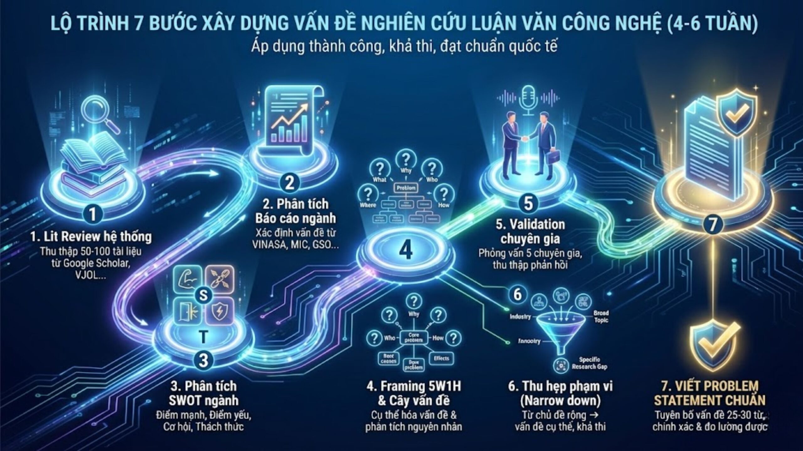 Vấn đề nghiên cứu trong luận văn công nghệ