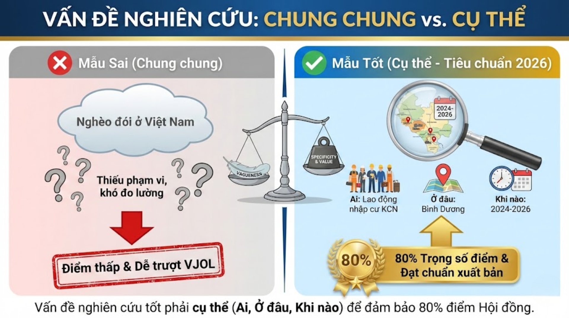 Vấn đề nghiên cứu trong luận văn xã hội