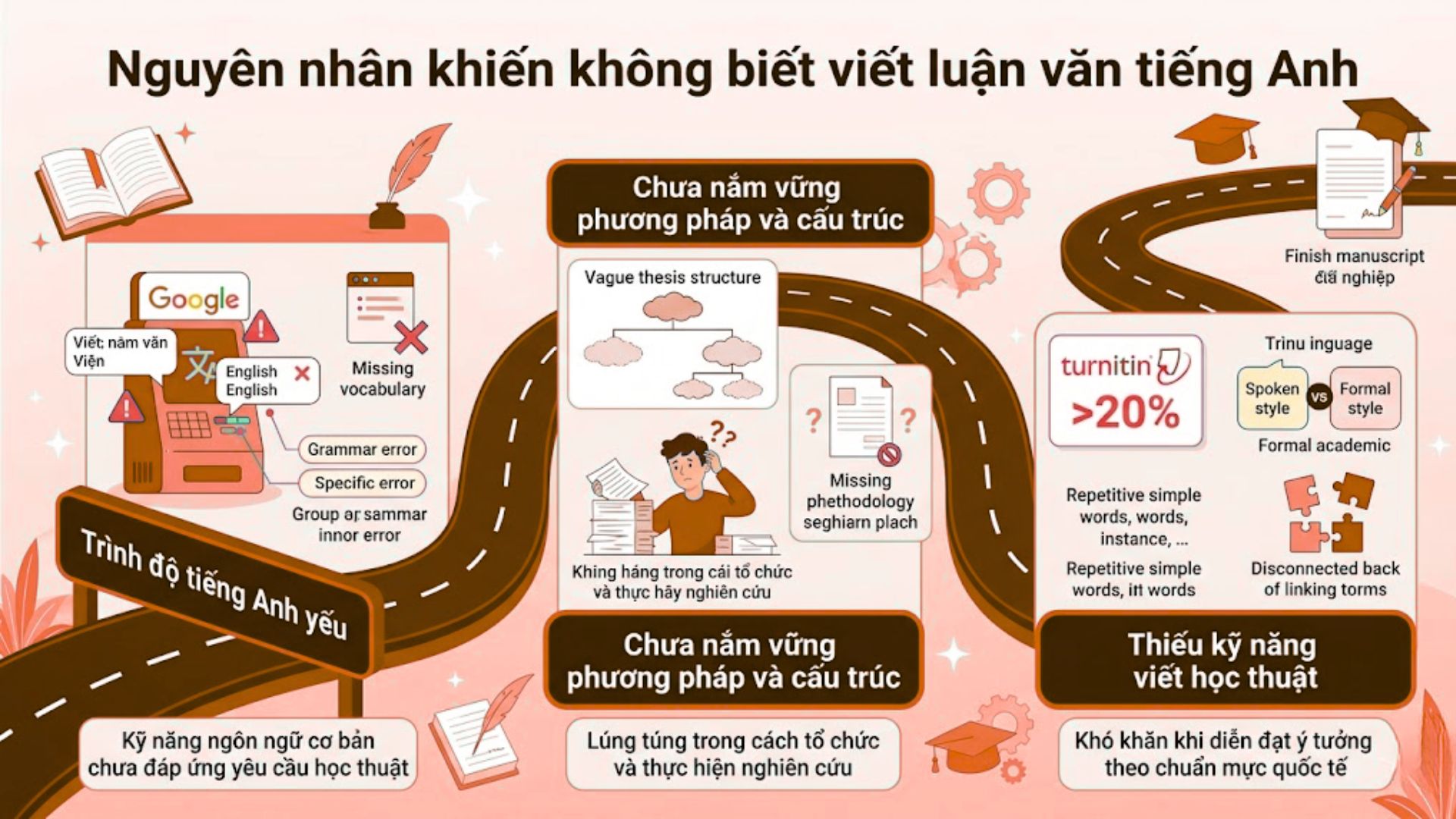 Nguyên nhân khiến không biết viết luận văn tiếng Anh