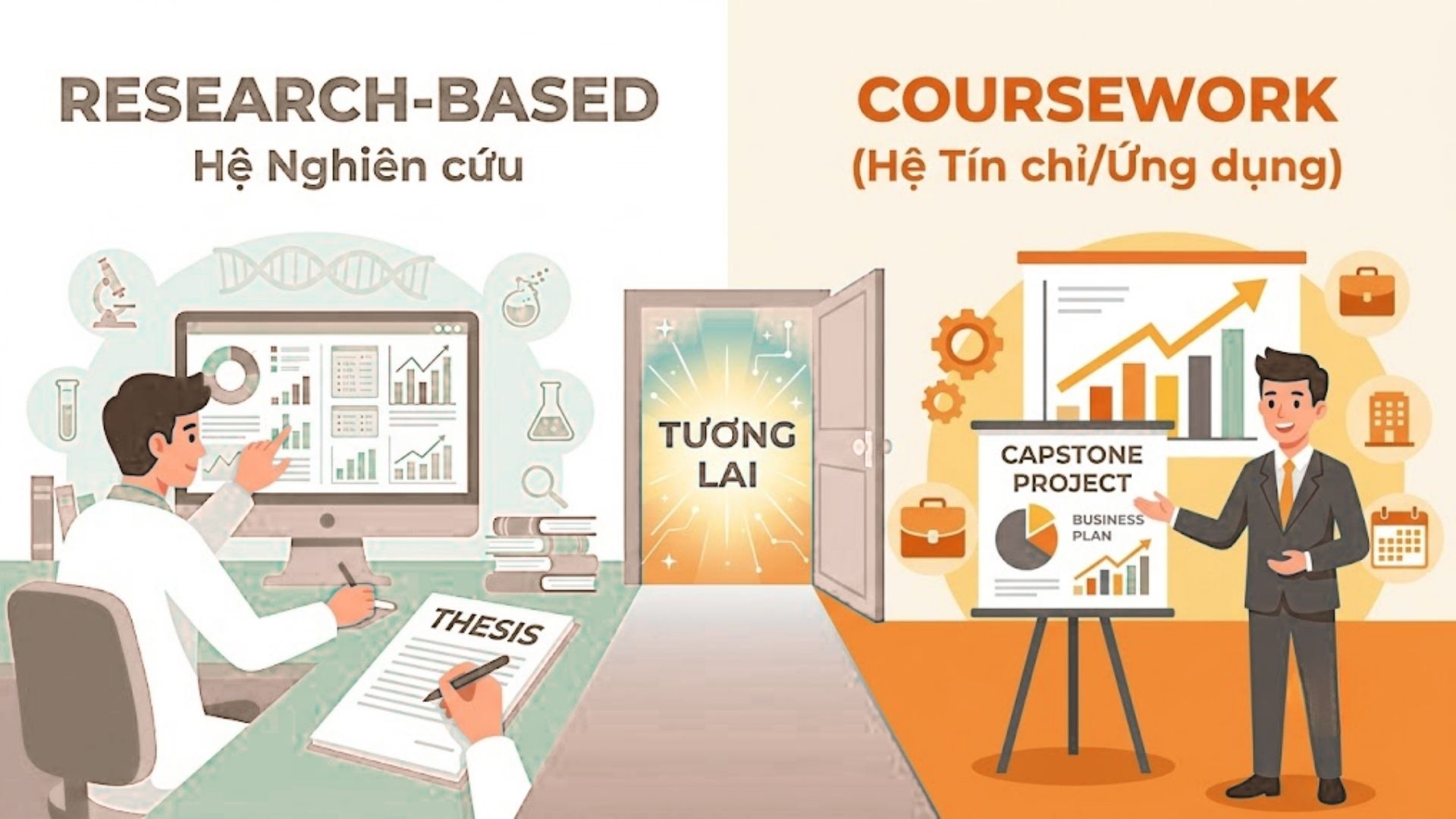 Sự khác biệt giữa SOP hệ Research và hệ Coursework