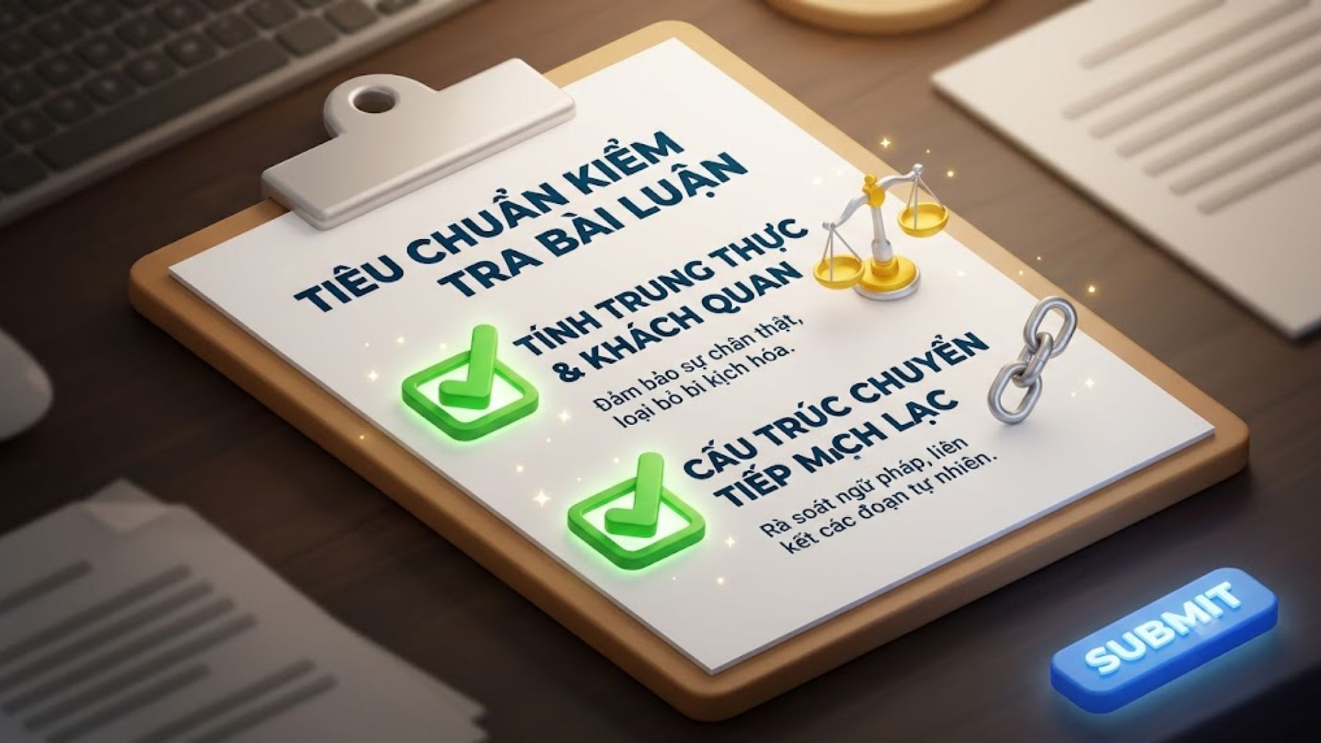Tiêu chuẩn kiểm tra lại nội dung bài luận cá nhân trước khi nộp