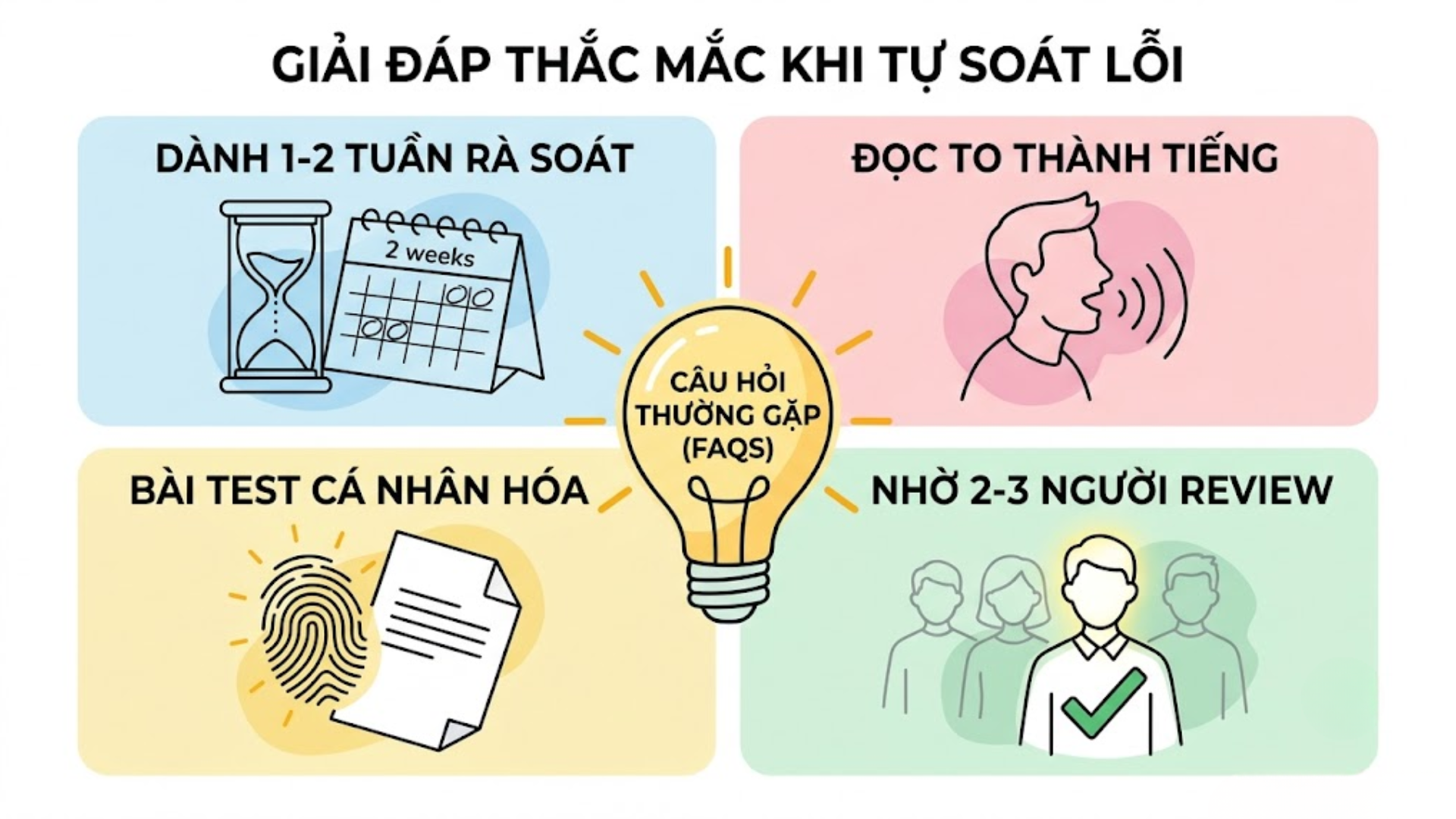 Câu hỏi thường gặp (FAQs) về việc tự soát lỗi bài luận