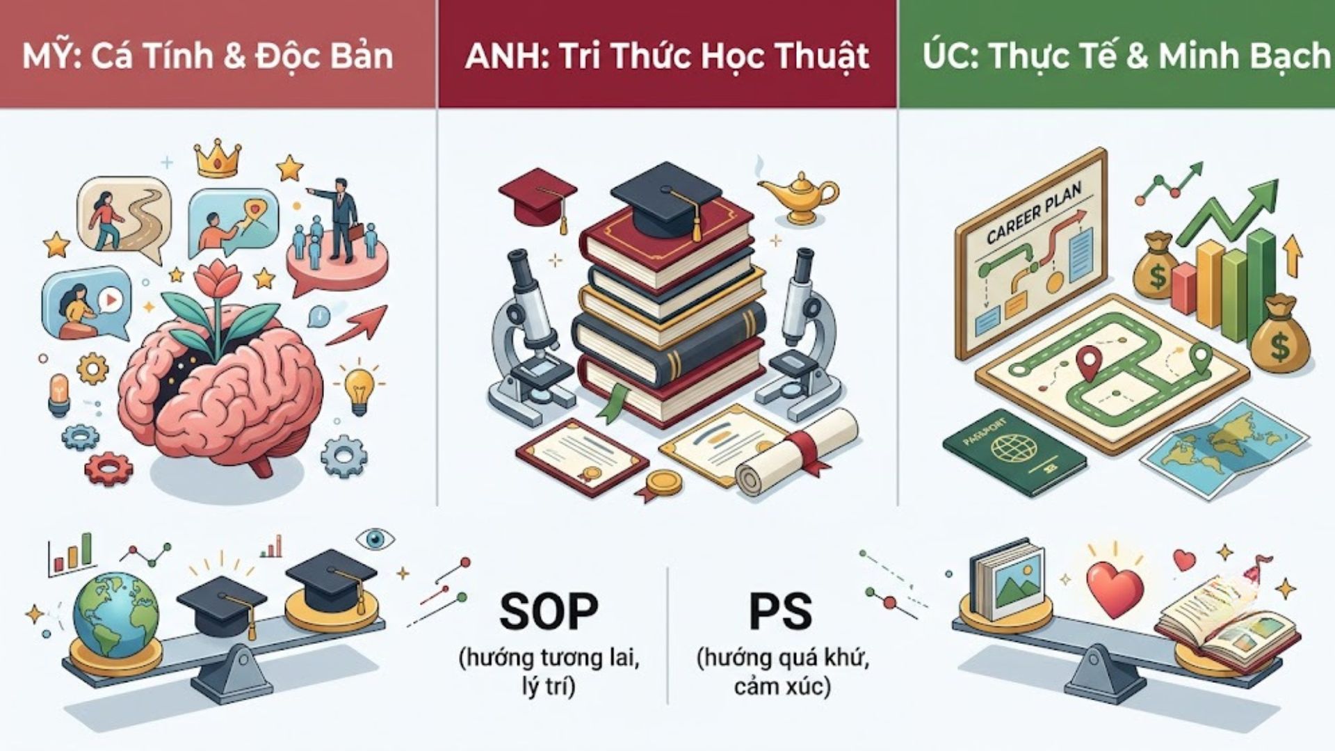 Bản Chất Bài Luận Du Học (Personal Statement) Của Mỹ, Anh Và Úc Khác Nhau Ra Sao?