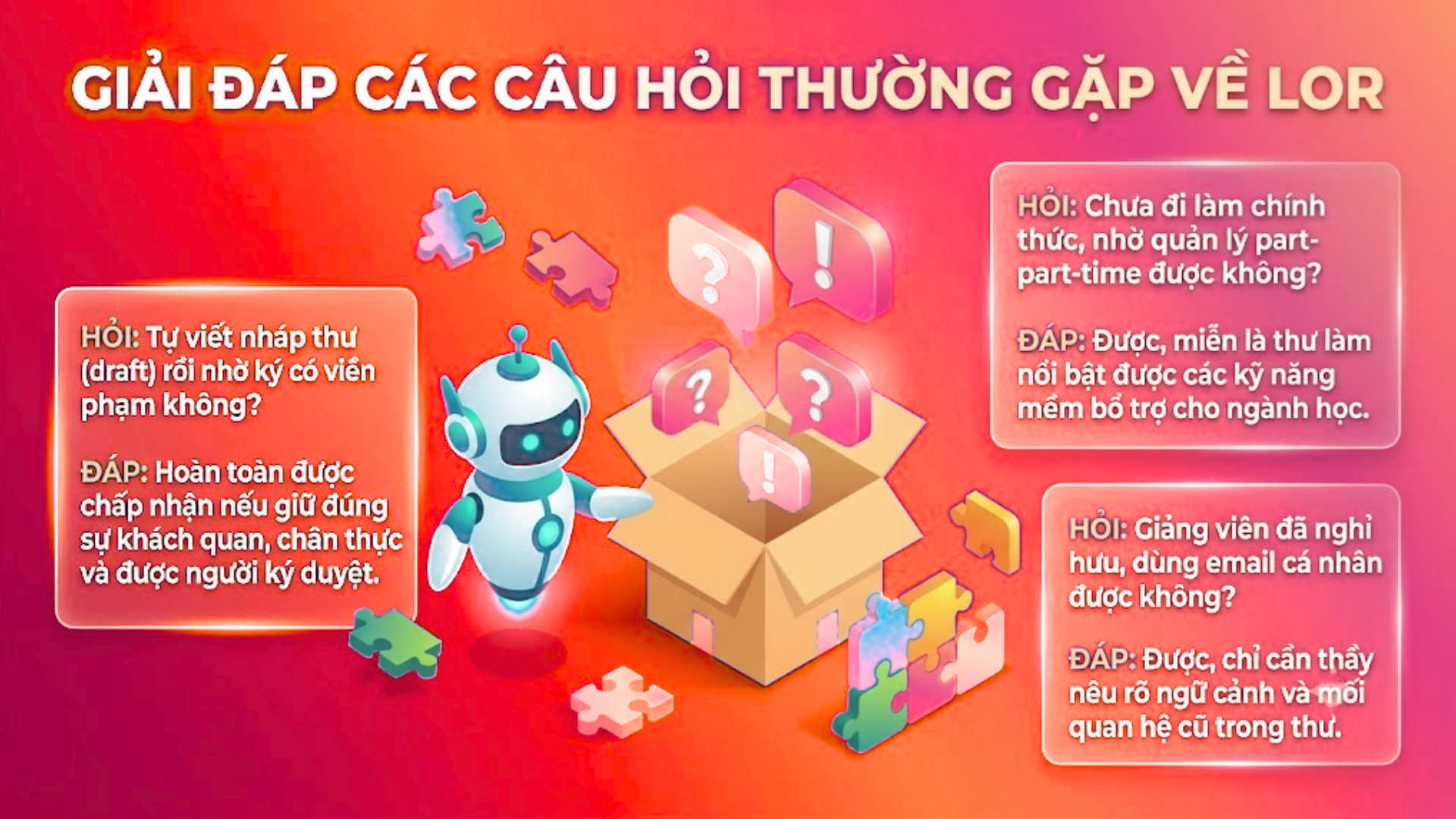 Các câu hỏi thường gặp (FAQ) về người viết thư giới thiệu