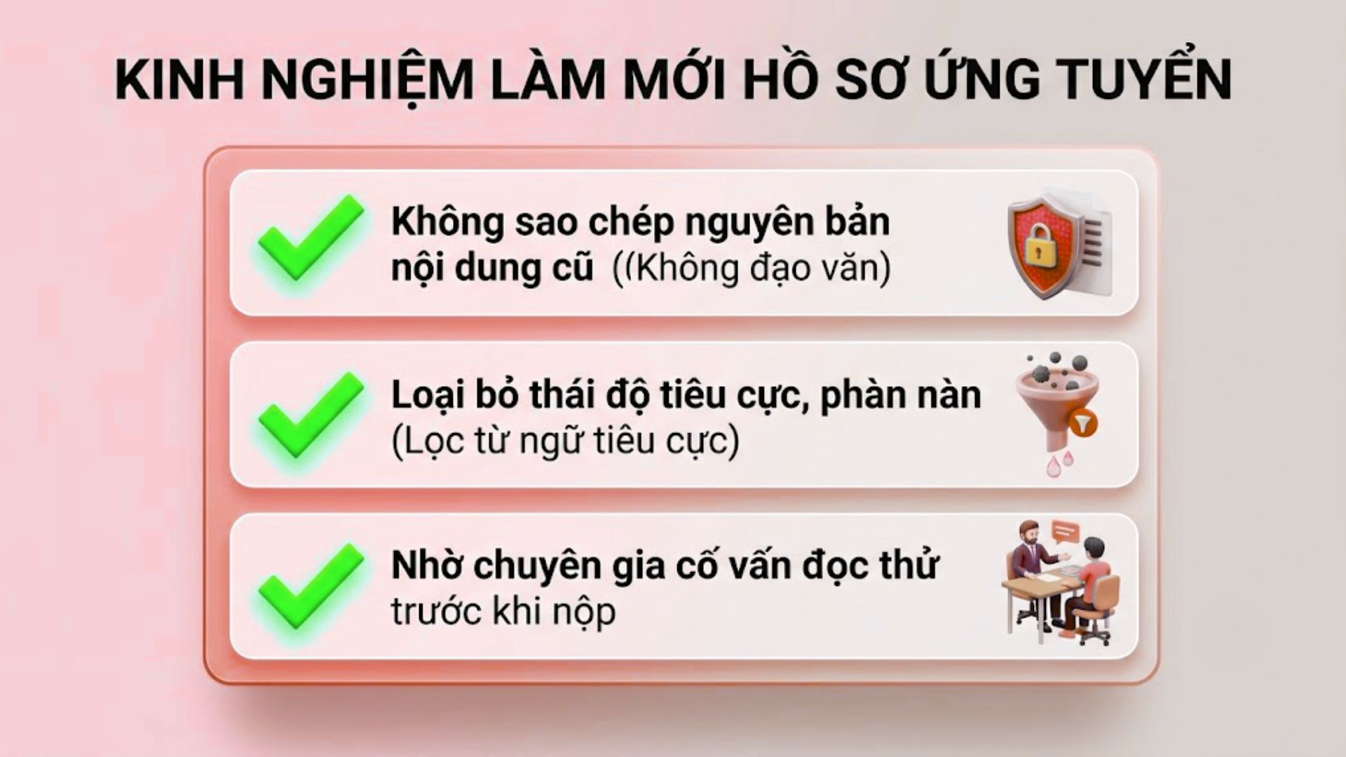 Kinh Nghiệm Làm Mới Hồ Sơ Ứng Tuyển Cần Ghi Nhớ