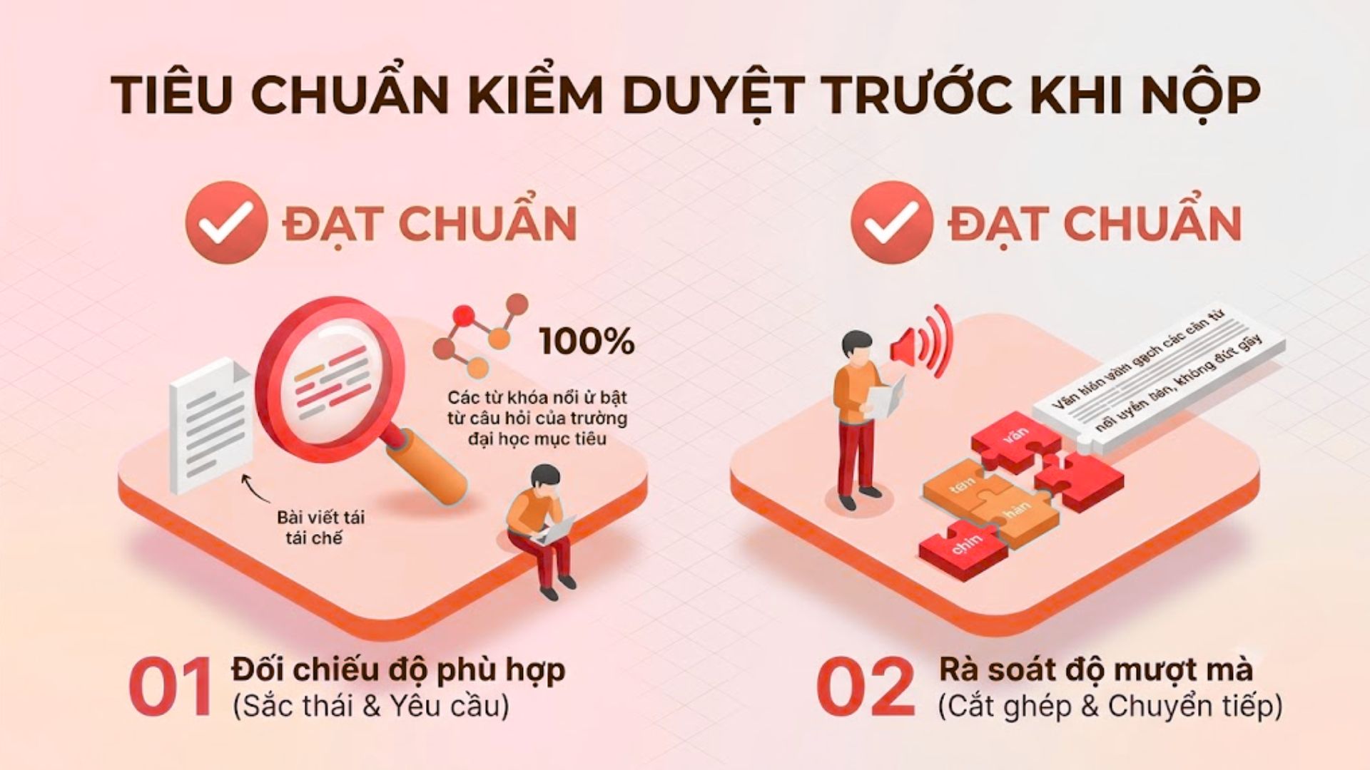 Tiêu chuẩn kiểm duyệt bài luận đa năng trước khi chính thức nộp hồ sơ